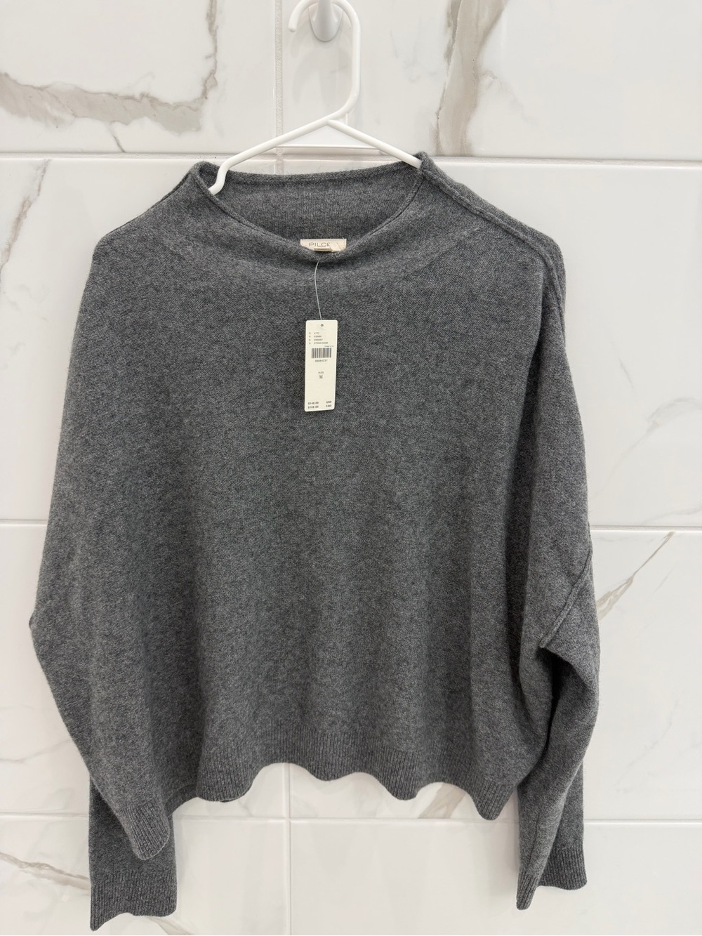 Anthropologie/Pilcro Gray Cashmere Sweater